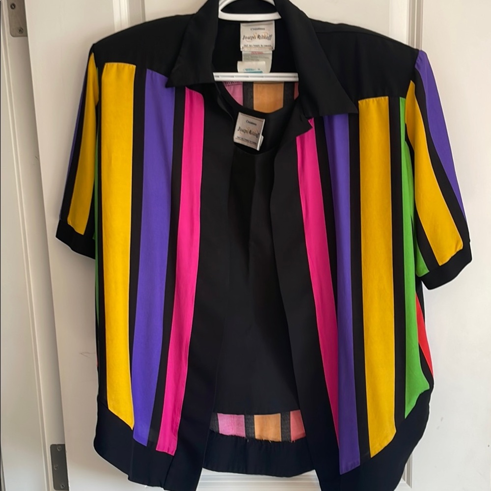 Joseph Ribkoff Multicolor Striped 3 Piece Outfit